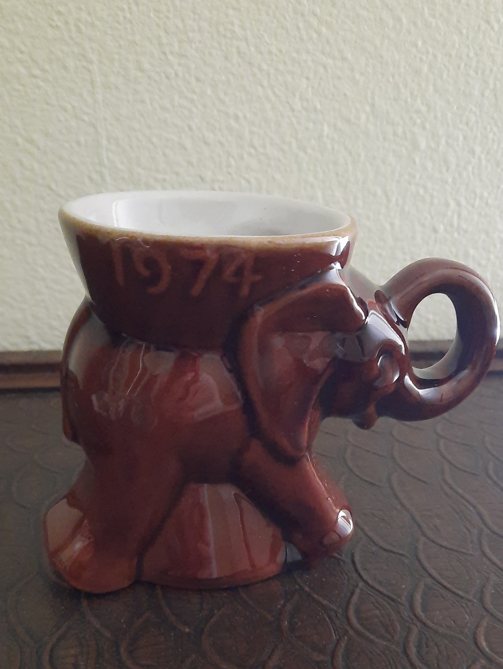 Frankoma Ceramic Elephant Creamer Pitcher - 1974 GOP Collectible